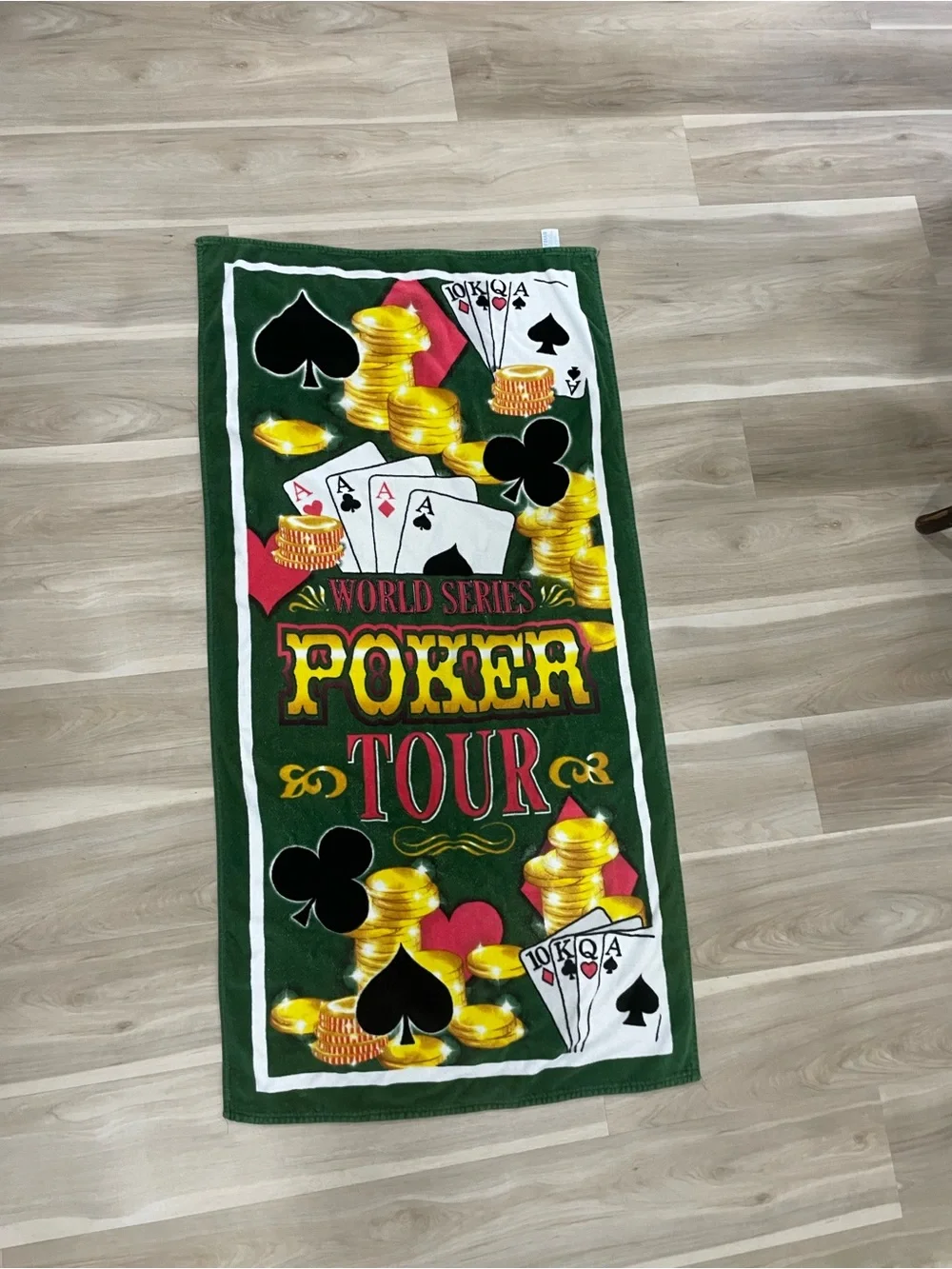 World Series Poker Tour Green Novelty Beach Towel